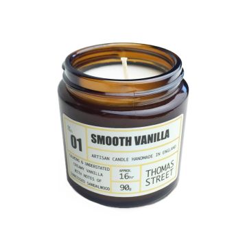 Smooth Vanilla Glass Candle 200G