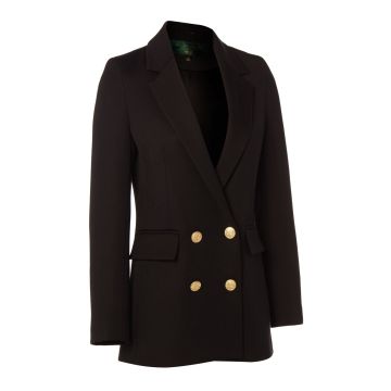 Holland Cooper Double Breasted Blazer Black Twill