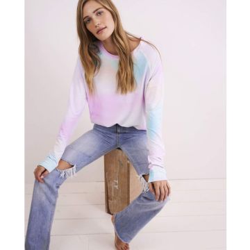 Stripe & Stare Sweatshirt Watercolour