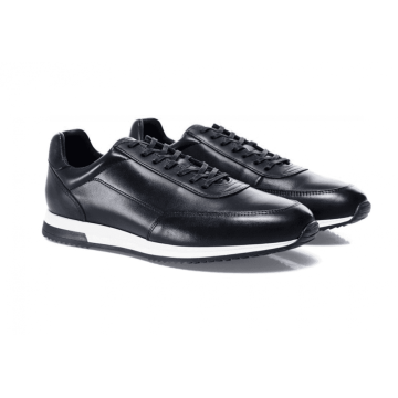 Loake Bannister Leather Trainer Navy