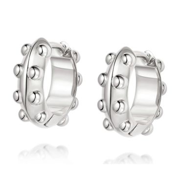 Daisy Tahliah Huggie Hoop Earrings Sterling Silver