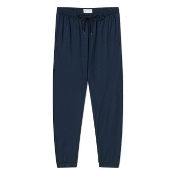 Derek Rose Basel Mens Cuffed Trousers Navy
