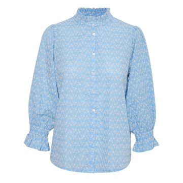 Part Two Noabelle Shirt Medium Blue Embroidery