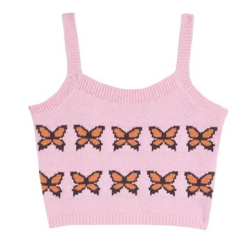 Levi's Heaven Sweater Tank Butterflies Prism Pink
