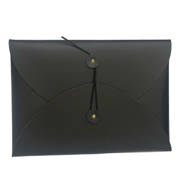 Undercover Recycled Leather Tie Envelope Black