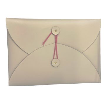 Undercover Recycled Leather Tie Envelope Rosebud