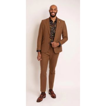 Guide London JK3497 Woven Blazer Tan