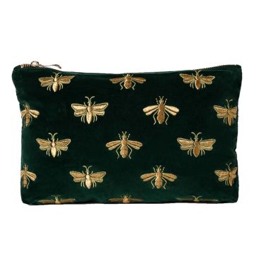 Elizabeth Scarlett Honey Bee Forest Velvet Everyday Pouch