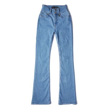 Holland Cooper High Rise Flared Jean (R) Light Denim