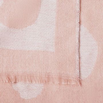 Katie Loxton Printed Blanket Scarf Large Leopard White Blush Pink - One Size