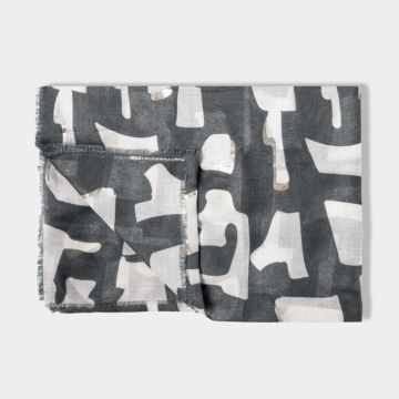 Katie Loxton Abstract Block Scarf Light Navy / Silver