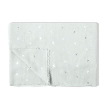Katie Loxton Small Heart Scarf Duck Egg Blue Silver