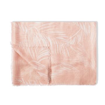 Katie Loxton Feather Scarf Dusty Pink / White