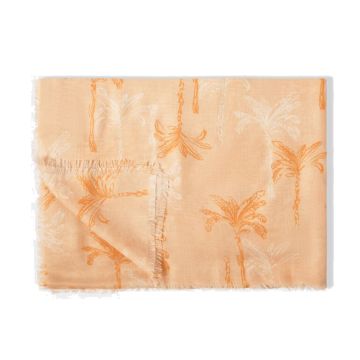 Katie Loxton Palm Tree Scarf Light Taupe / Orange