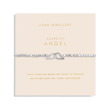 Joma Jewellery Forever Yours Guardian Angel Silver Bracelet - 17.5