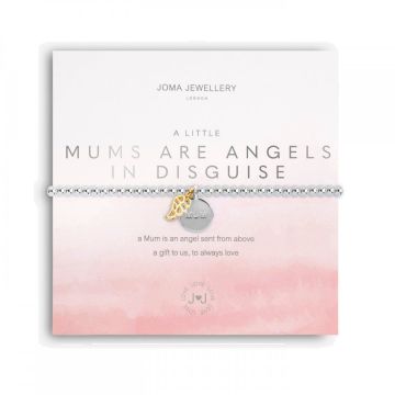Joma Jewellery Mothers Day A Little Mums Are Angels In Disguise Silver Bracelet 17.5Cm Stretch - One Size