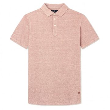Hackett Texture Knit Polo Redwood