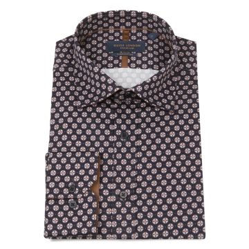 Guide  LS76422 Mens Long Sleeve Woven Shirt Navy/tan