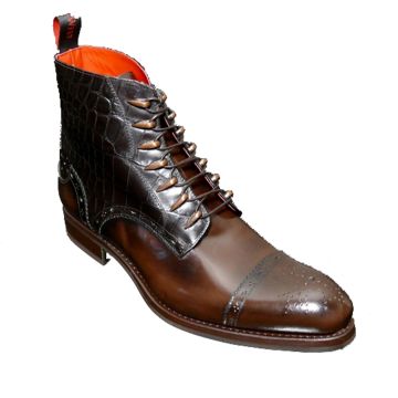Jeffery West Hutchence Wasted Military Derby Boot Fume Cuoio/Missouri DK Cuoio
