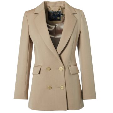 Holland Cooper Double Breasted Blazer Camel Twill