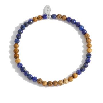 Estella Bartlett 4mm Lapis And Picture Jasper Beaded Bracelet