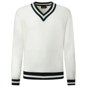 Hackett Contrast Trim V Neck