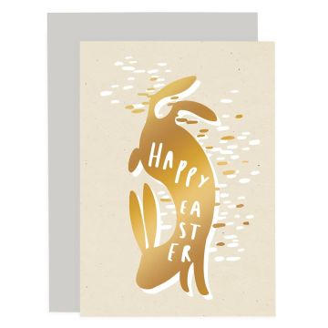 Old English Company Happy Easter Rabbit Speckle Card