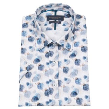 Guide London HS2746 Half Sleeve Cotton Sateen Shirt Blue