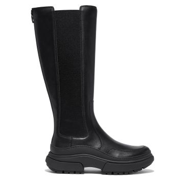 Fitflop Wylder Leather Tall Chelsea Boots Black
