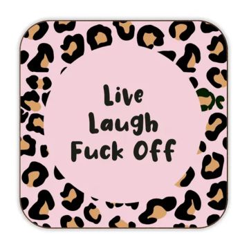 Art Wow Coasters Live Laugh