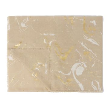 Katie Loxton Printed Foil Scarf Marble Light Taupe / W