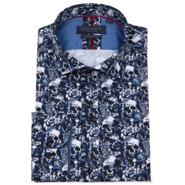 Guide LS77062 Mens Long Sleeve Shirt Navy/white