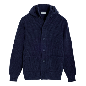Filippo Double Breasted Reverse Jacket Navy