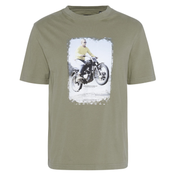 Barbour International Coster SMQ Graphic T-shirt Bleached Olive