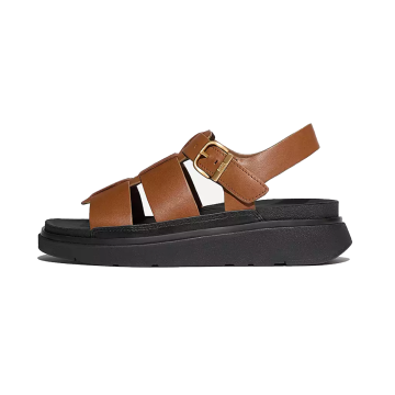Fitflop Gen-Ff Leather Fisherman Sandals Deep Tan