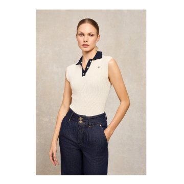 Holland Cooper Scarlett Polo Knit Natural