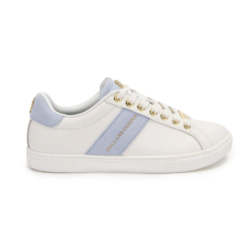 Holland Cooper  Knightsbridge Court Trainer White Smokey Blue