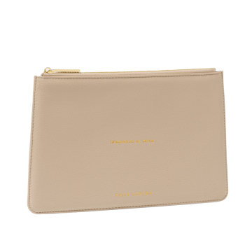 Katie Loxton Sentiment Pouch Wonderful Mum Light Taupe