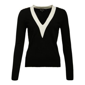 Holland Cooper  Macy Knitted Top Black