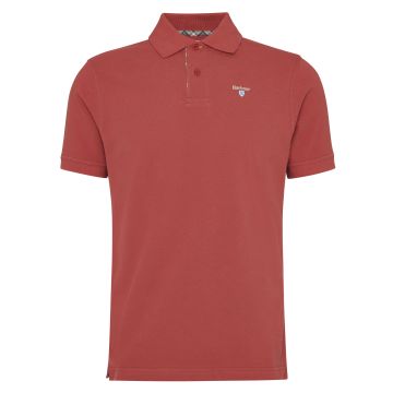 Barbour Tartan Pique Polo Shirt Red Spice
