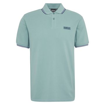 Barbour International Evan Tipped Polo Shirt Granite Green