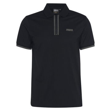Barbour International Ollie Twin Tipped Placket Polo Black