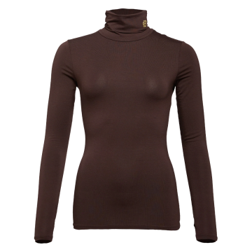Holland Cooper Paige Roll Neck Chocolate
