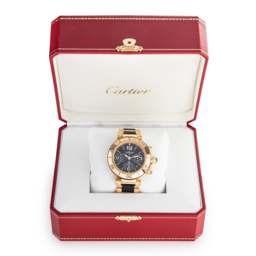 Sandersons Pre Loved Cartier Pasha Seatimer watch Gold Rubber