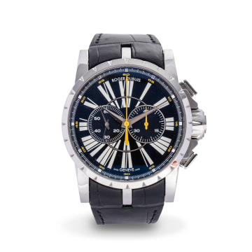 Sandersons Pre Loved Roger Dubuis Excalibur chronograph watch Steel Black
