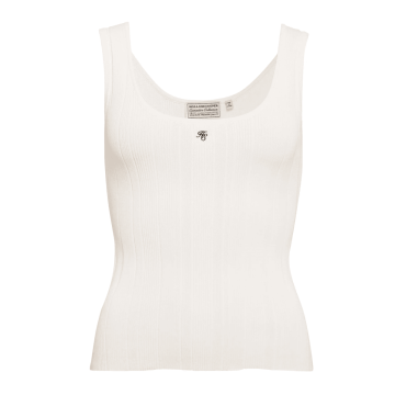 Holland Cooper Ruby Knitted Vest White