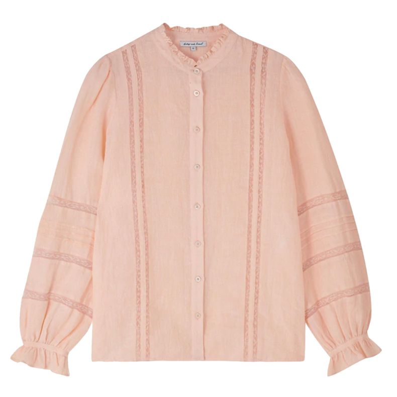 Lily & Lionel Abbey Blouse Cotton Linen Peach Lily & Lionel Abbey Blouse Cotton Linen Peach